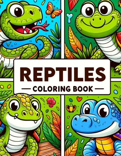Reptiles Coloring Book: Dive into the Fascinating World of Reptiles with Vibrant Pages Featuring Crocodiles, Turtles, and Other Amazing Creatures