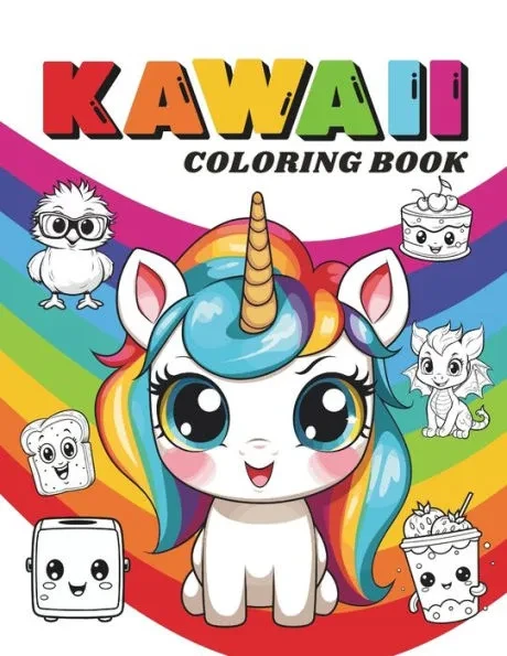 Kawaii Coloring Book: 60 pages of Kawaii images