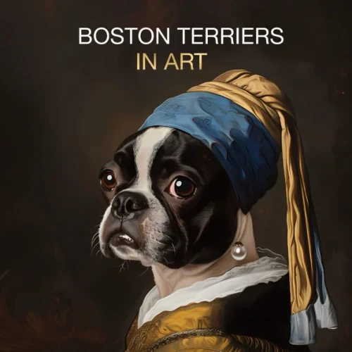 Boston Terriers in Art: Portraits inspired by iconic masterpieces