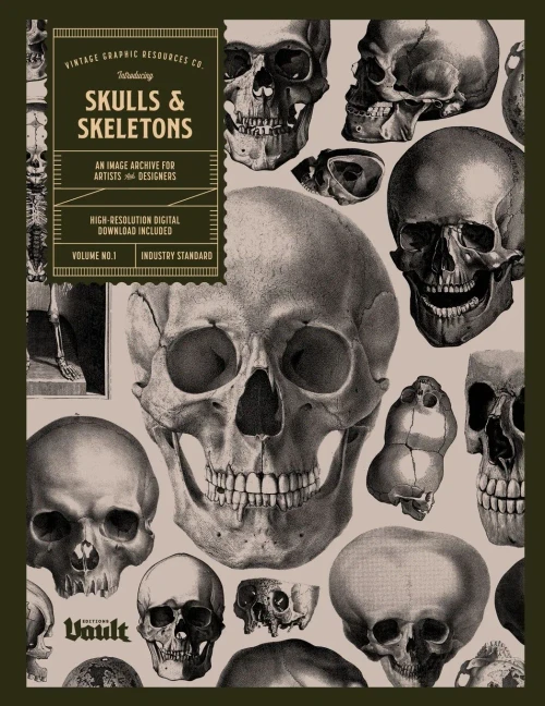 Skulls And Skeletons: An Image Archive And Anatomy Reference Book For Artists And Designers