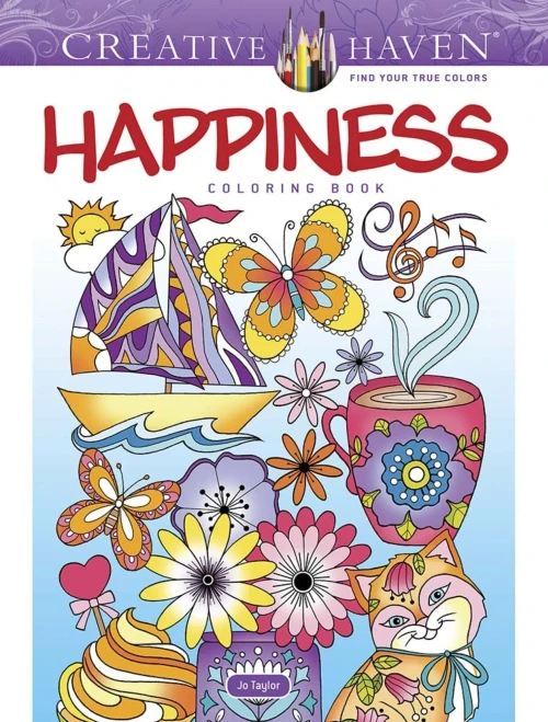 Creative Haven Happiness Coloring Book (Creative Haven Coloring Books)