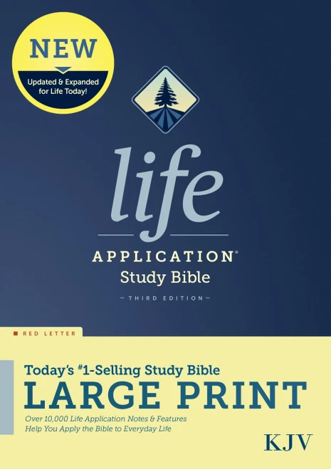 Kjv Life Application Study Bible, Third Edition, Large Print (Red Letter, Hardcover)