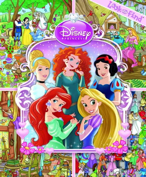 Disney Princess Cinderella, Tangled, Aladdin and More!- Look and Find Activity Book - PI Kids