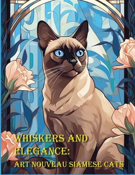 Whiskers and Elegance: Art Nouveau Siamese Cats