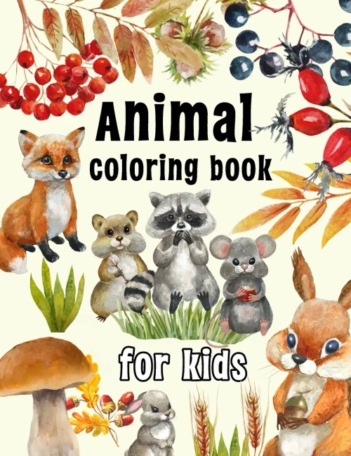 Animal Coloring Book For Kids: Coloring Pages For Relaxation And Stress Relief