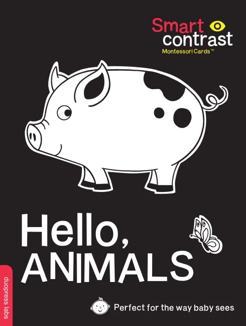 Smartcontrast Montessori Cards: Hello, Animals