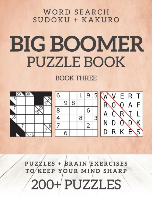 Big Boomer Puzzle Book #3: Word Search, Sudoku & Kakuro (Big Boomer Puzzle Books)