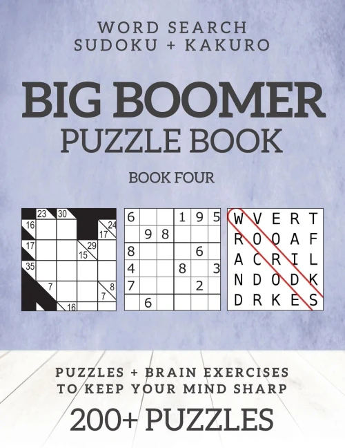 Big Boomer Puzzle Books #4: Word Search, Sudoku & Kakuro