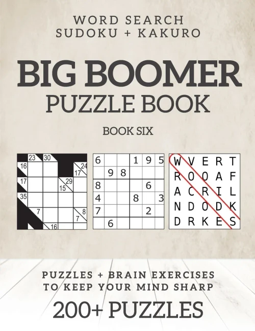 Big Boomer Puzzle Books #6: Word Search, Sudoku & Kakuro