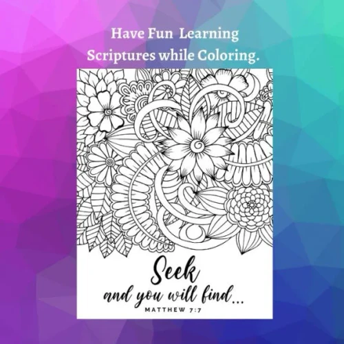 Have Fun Learning Scriptures while Coloring.: Who said seeking God's Kingdom And Learning The Scriptures Couldn't Be Fun?