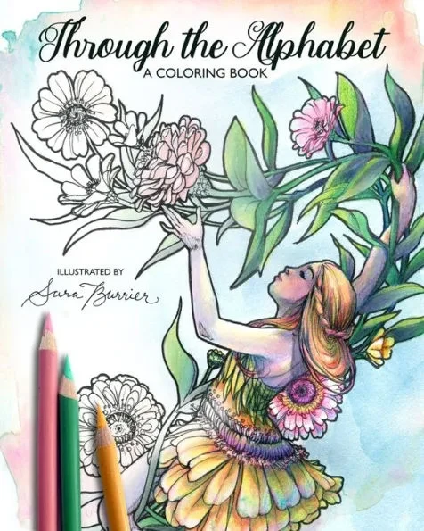 Through the Alphabet: A Coloring Book by Illustrator Sara Burrier