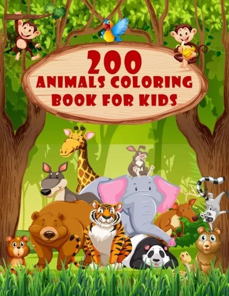 200 Animals Coloring Book For Kids: Toddler Coloring Book helps children ages 1,2,3 and 10 - Discover more ideas about cartoon animals and awsome anim