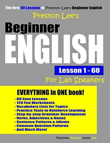 Preston Lee's Beginner English Lesson 1 - 60 For Lao Speakers