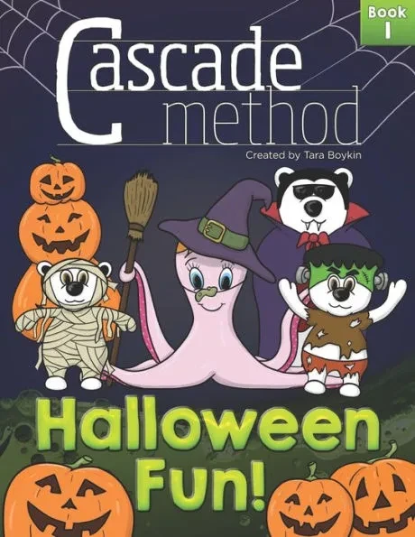 Cascade Method Halloween Fun! Book 1 by Tara Boykin: 10 Original Spooky Halloween Piano Pieces and Duets for Beginner Students Traditional Sheet Music