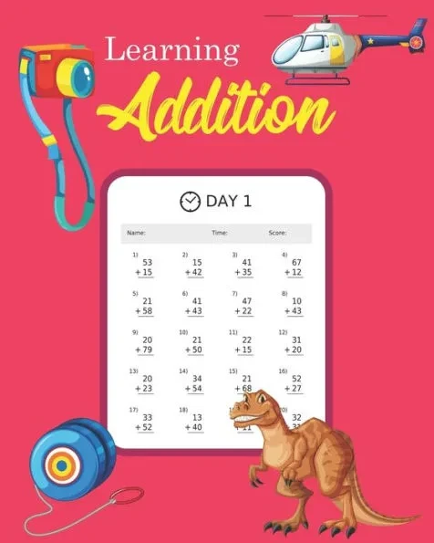 Learning Addition: 100 days of learning addition for kids