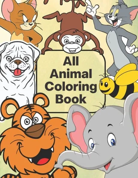 All animal coloring book: kids animal coloring book