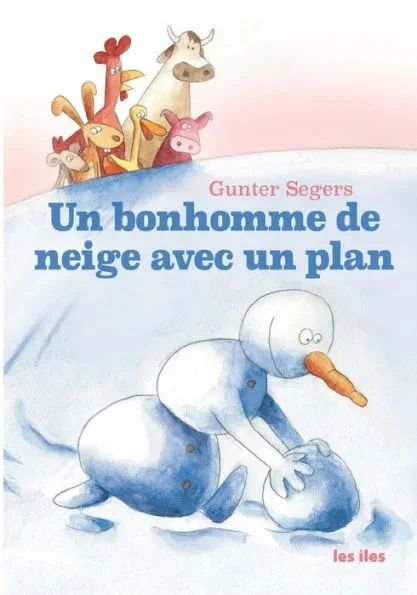 Un bonhomme de neige avec un plan