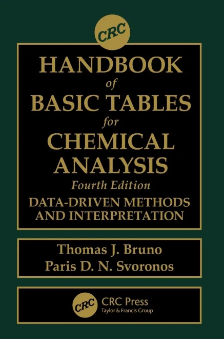 CRC Handbook of Basic Tables for Chemical Analysis: Data-Driven Methods and Interpretation