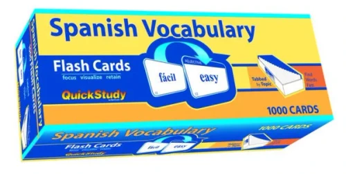 Spanish Vocabulary 1000 Flash Cards: A Quickstudy Reference Tool