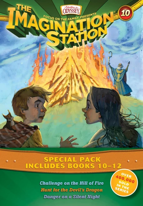 Imagination Station Books 3-Pack: Challenge on the Hill of Fire / Hunt for the Devil's Dragon / Danger on a Silent Night (AIO Imagination Station Books)