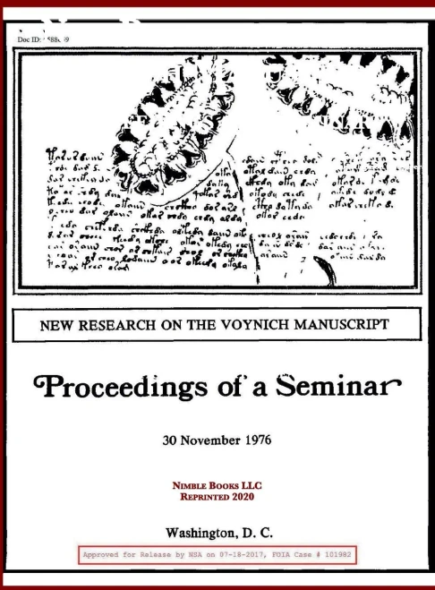 New Research on the Voynich Manuscript: Proceedings of a Seminar (Foia Reading Room)