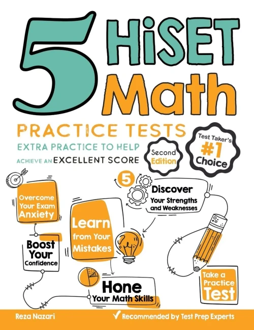 5 HiSET Math Practice Tests: Extra Practice to Help Achieve an Excellent Score
