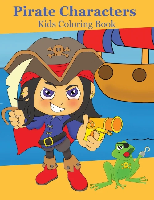 Pirate Characters : Kids Coloring Book