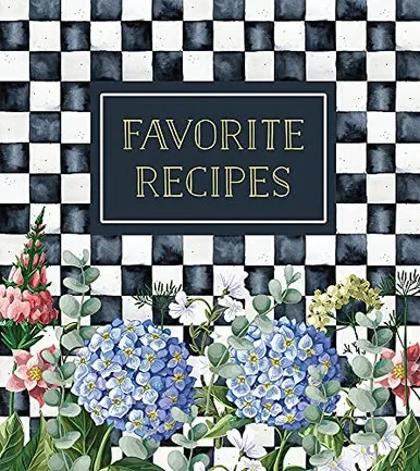 Deluxe Recipe Binder - Favorite Recipes (Hydrangea) - Write in Your Own Recipes