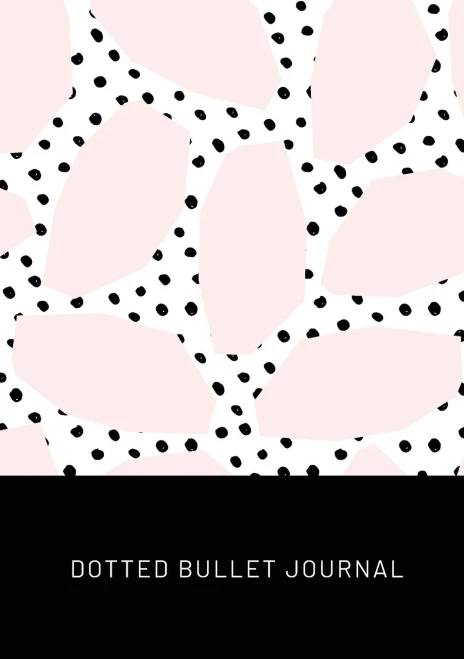 Pink Spots with Black Polka Dots - Dotted Bullet Journal: Medium A5 - 5.83X8.27