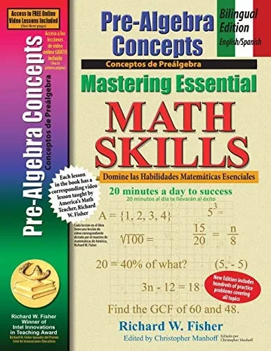 Pre-Algebra Concepts: Bilingual Edition - English/Spanish: Mastering Essential Math Skills