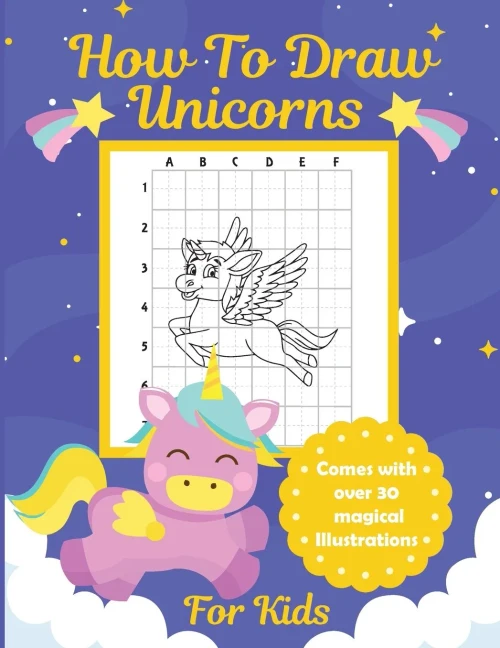 How To Draw Unicorns For Kids : Learn To Draw | Easy Step By Step | Drawing Grid | Crafts and Games