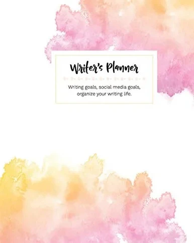 Writer's Planner : Writing Goals, Social Media Goals, Organize Your Writing Life in Bright Pinks & Peach
