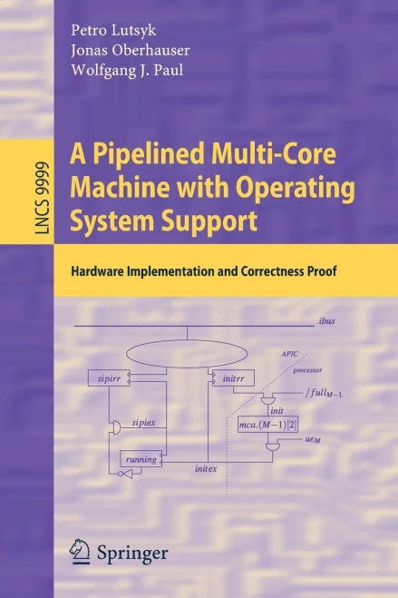 A Pipelined Multi-Core Machine with Operating System Support : Hardware Implementation and Correctness Proof