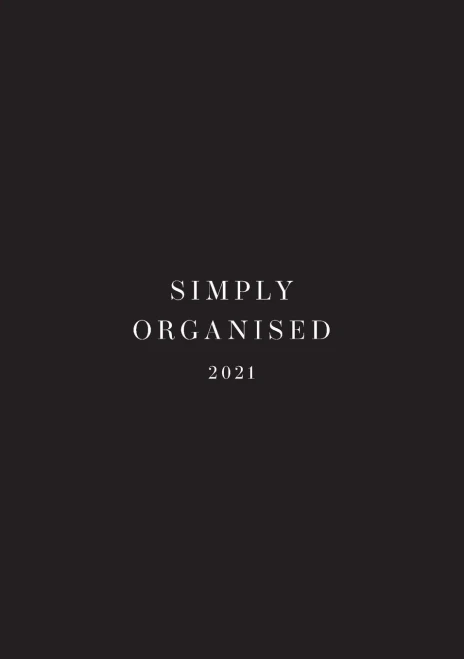 Simply Organised 2021: Paperback, Black