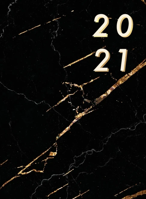 Agenda 2021 verticale settimanale: Copertina rigida, Agenda 2021 A4 in italiano, Agenda annuale, mensile e settimanale, marmo nero (Italian Edition)