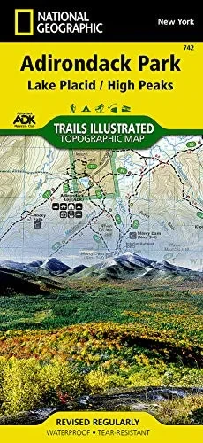 Lake Placid, High Peaks: Adirondack Park (National Geographic Trails Illustrated Map, 742)