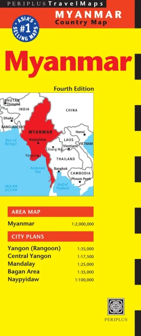 Myanmar Travel Map Fourth Edition: (Burma Travel Map) (Periplus Travel Maps)