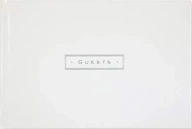 White Leather Guest Book