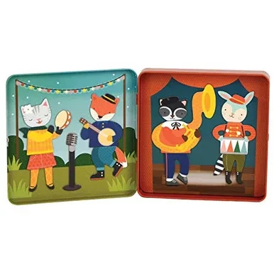 Petit Collage Magnetic Play Set, Robot Remix  Mix & Match Magnetic Game Board, Ideal for Ages 3+  Includes 2 Magnetic Scenes and over 25 Magnet Pieces, Ideal Travel Activity for Kids