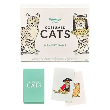 Ridleys Costume Cats Memory Game  Includes 50 Matching Cards and Instructions  Memory Card Game Featuring Well-Dressed Cats  Fun for All Ages, Makes a Great Gift Idea