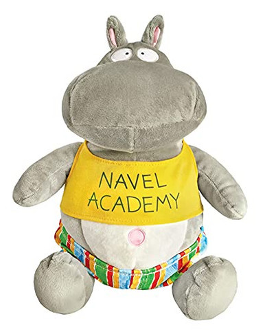 MerryMakers Belly Button Book! Soft Plush Hippo Doll, 10.5-Inch, Based on The bestselling Classic Toddler Book by Sandra Boynton