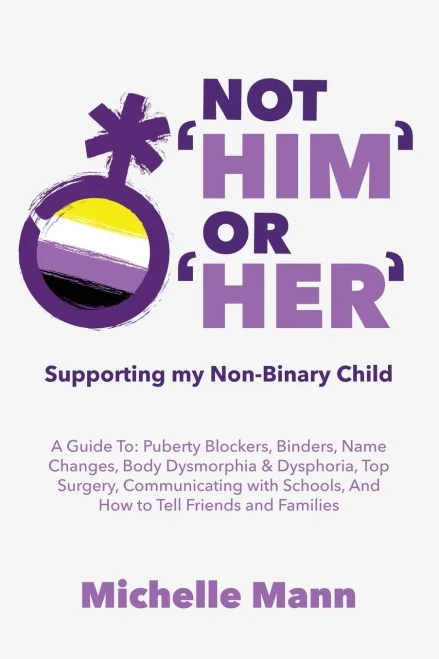 Not 'Him' Or 'Her' : Supporting My Non-Binary Child: A Guide To Puberty Blockers, Dead Names, Binders, Body Dysmorphia And Dysphoria, Top Surgery, And Telling Friends, Families, And Schools