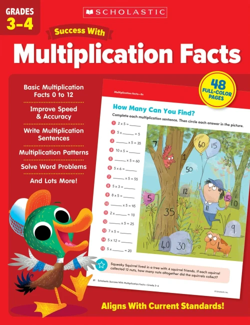 Scholastic Success With Multiplication Facts Grades 3-4