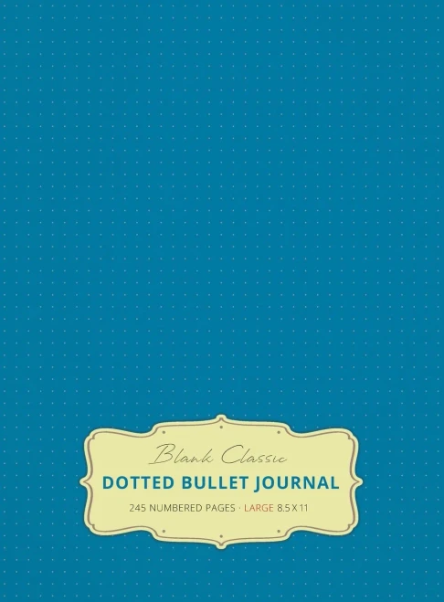 Large 8.5 x 11 Dotted Bullet Journal (Blue #9) Hardcover - 245 Numbered Pages