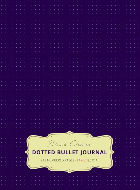Large 8.5 x 11 Dotted Bullet Journal (Eggplant #11) Hardcover - 245 Numbered Pages