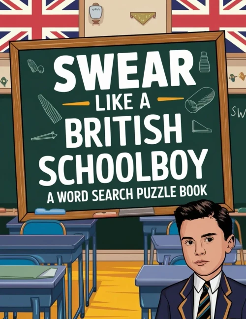 Swear Like A British Schoolboy Word Search: Large Print 8.5X11 Funny Gift For Adults