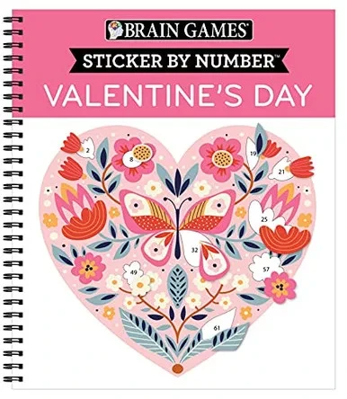 Brain Games - Sticker By Number: Valentine'S Day