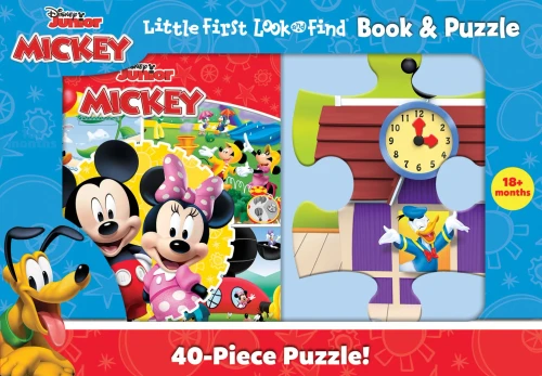 Disney Junior Mickey Mouse - Little First Look And Find Activity Book And Puzzle Set - Pi Kids