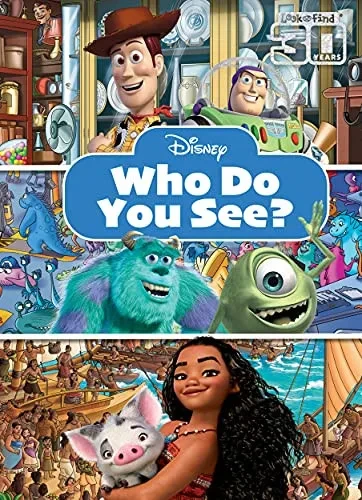 Disney - Toy Story, Moana, Monsters Inc., And More! - Who Do You See? Look And Find Activity Book - Pi Kids
