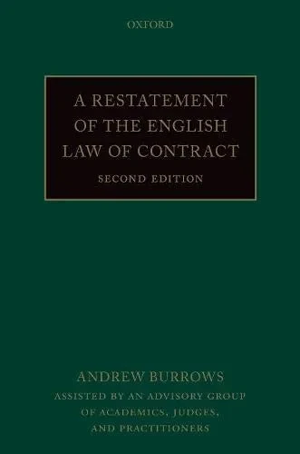 A Restatement Of The English Law Of Contract - Hardcover